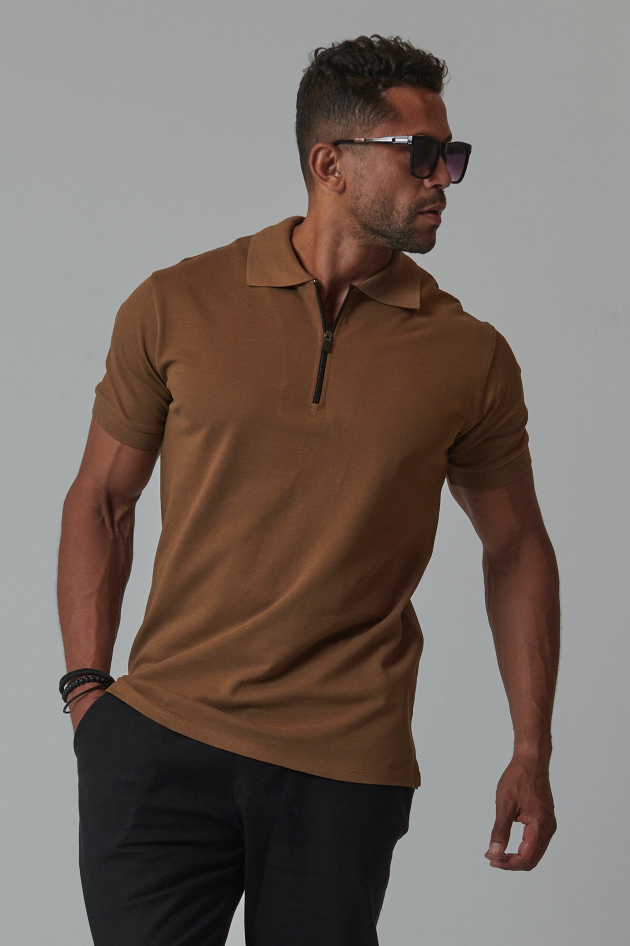 ZIP POLO SHIRT