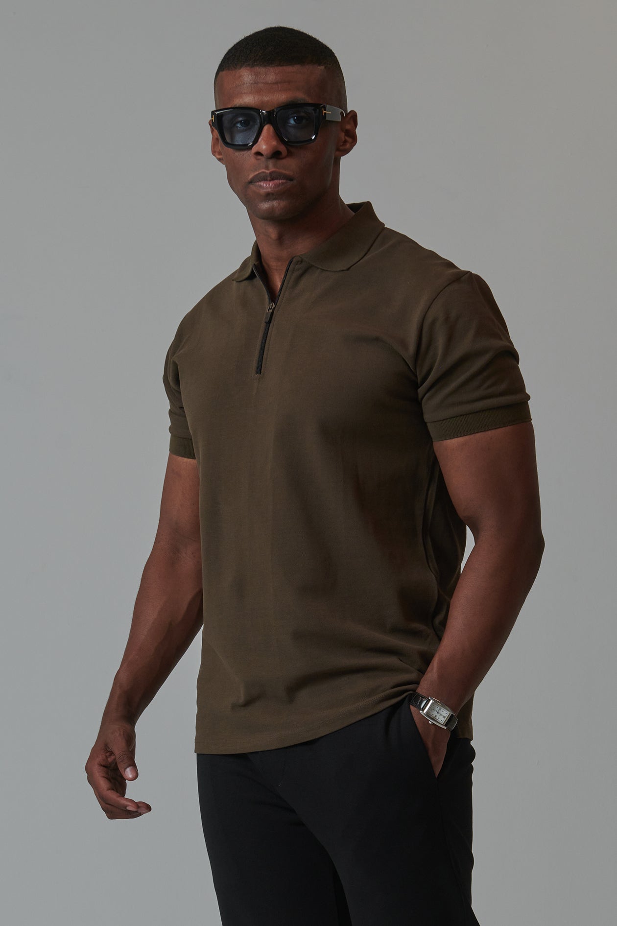 ZIP POLO SHIRT