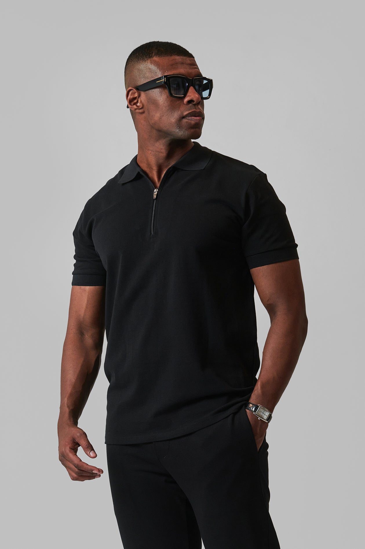 ZIP POLO SHIRT