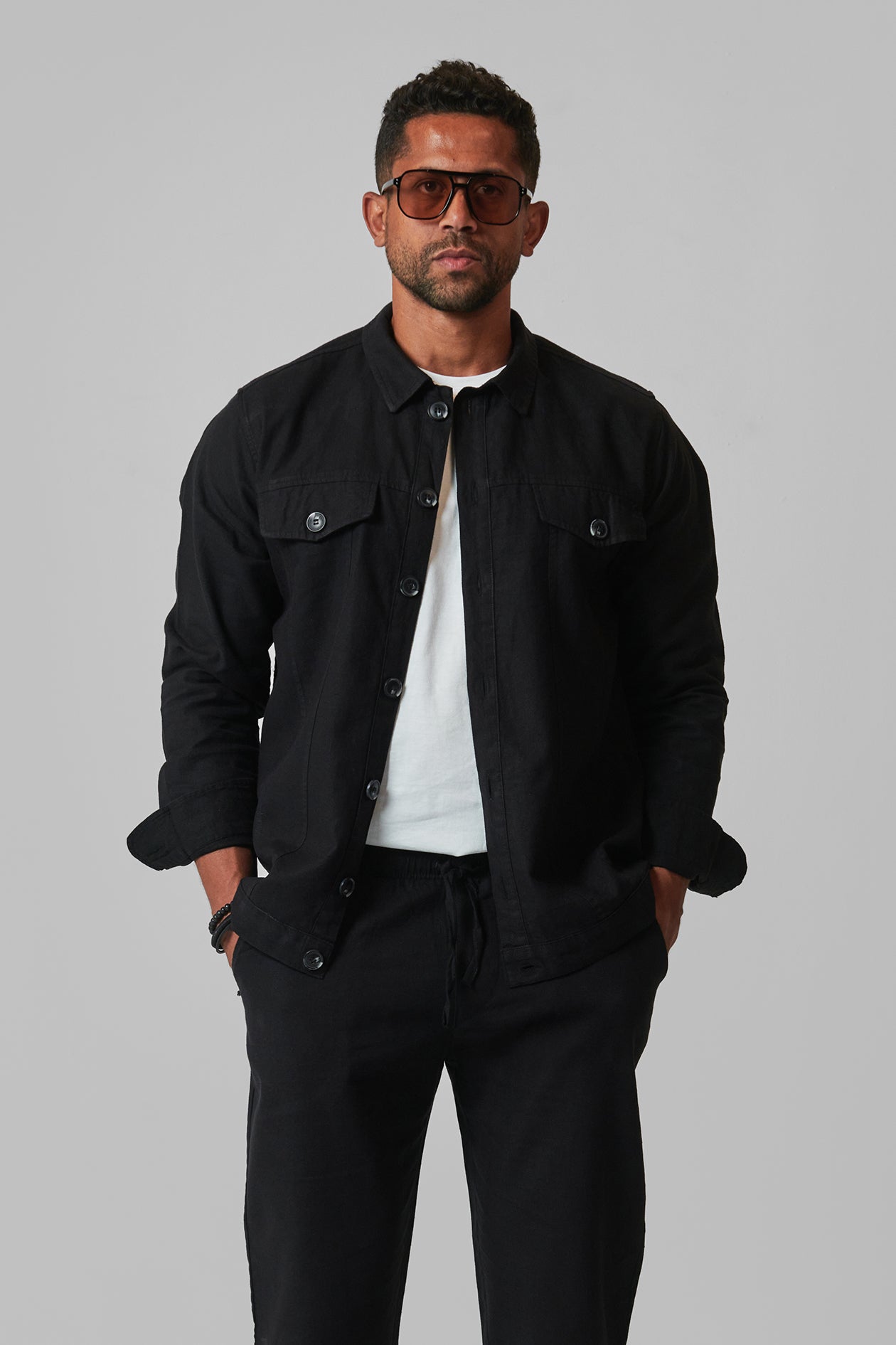 LINEN OVERSHIRT