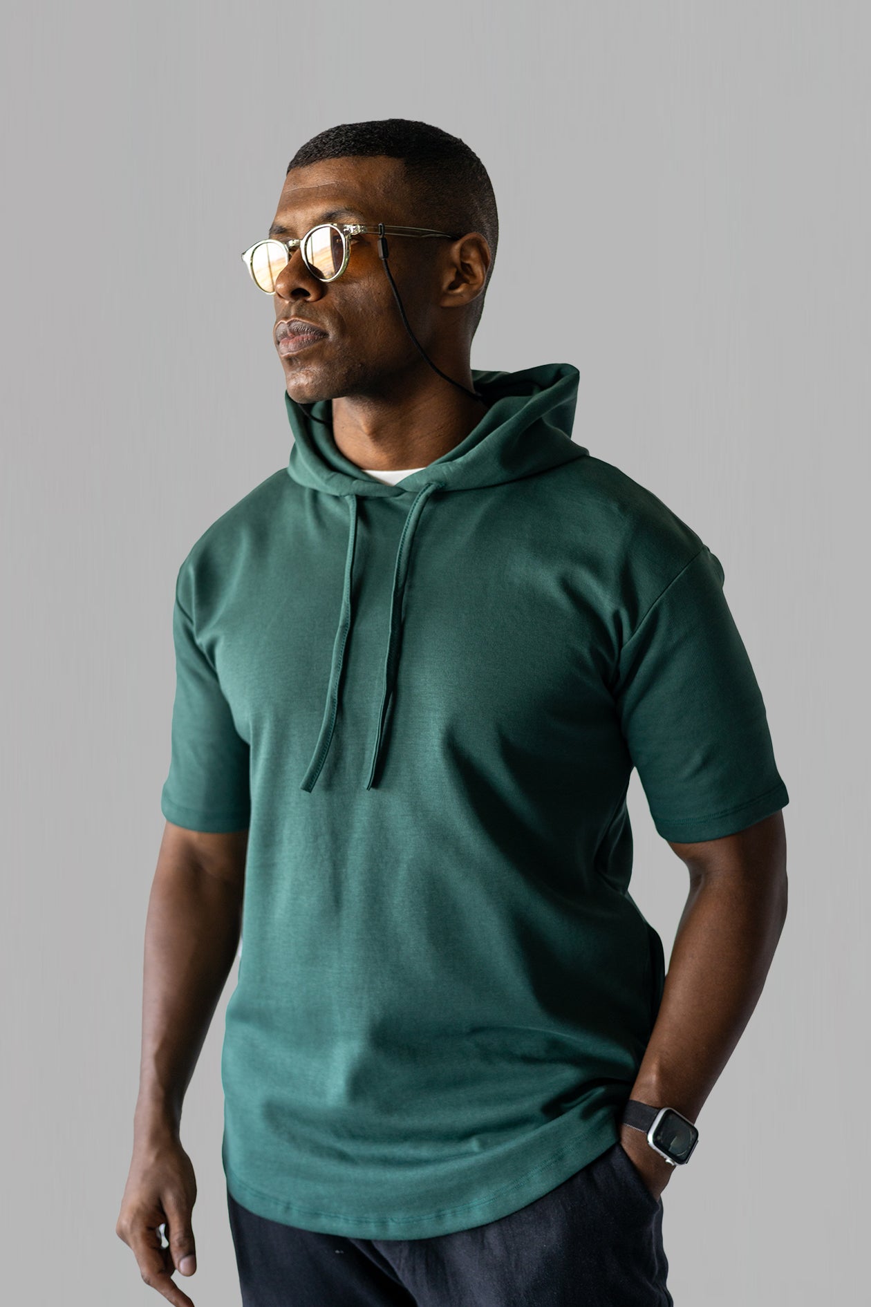 HOODED CURVED T