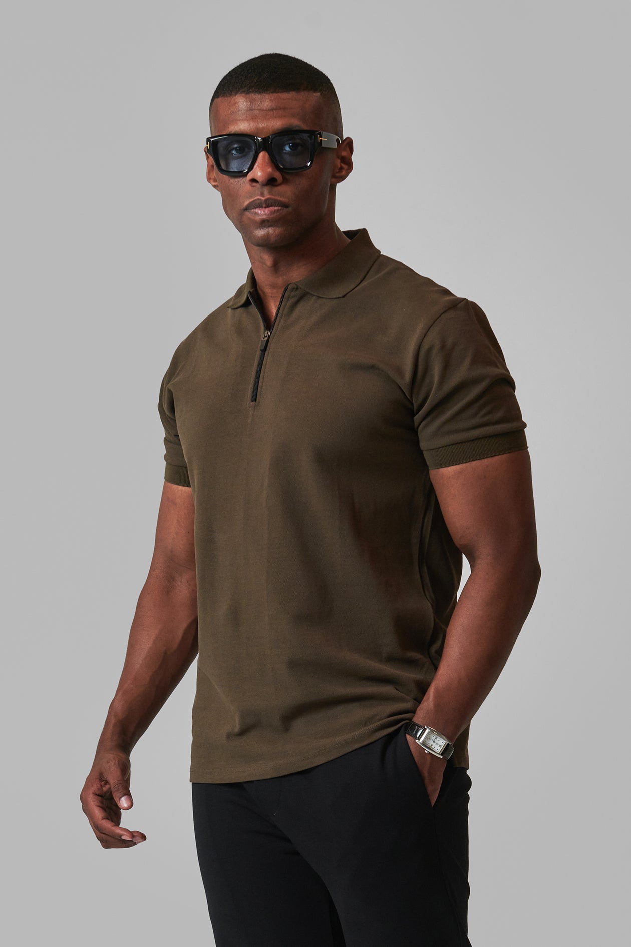 ZIP POLO SHIRT