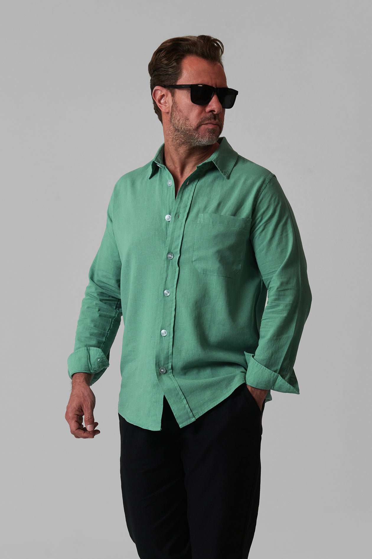 LINEN REGULAR SHIRT LONG SLEEVES