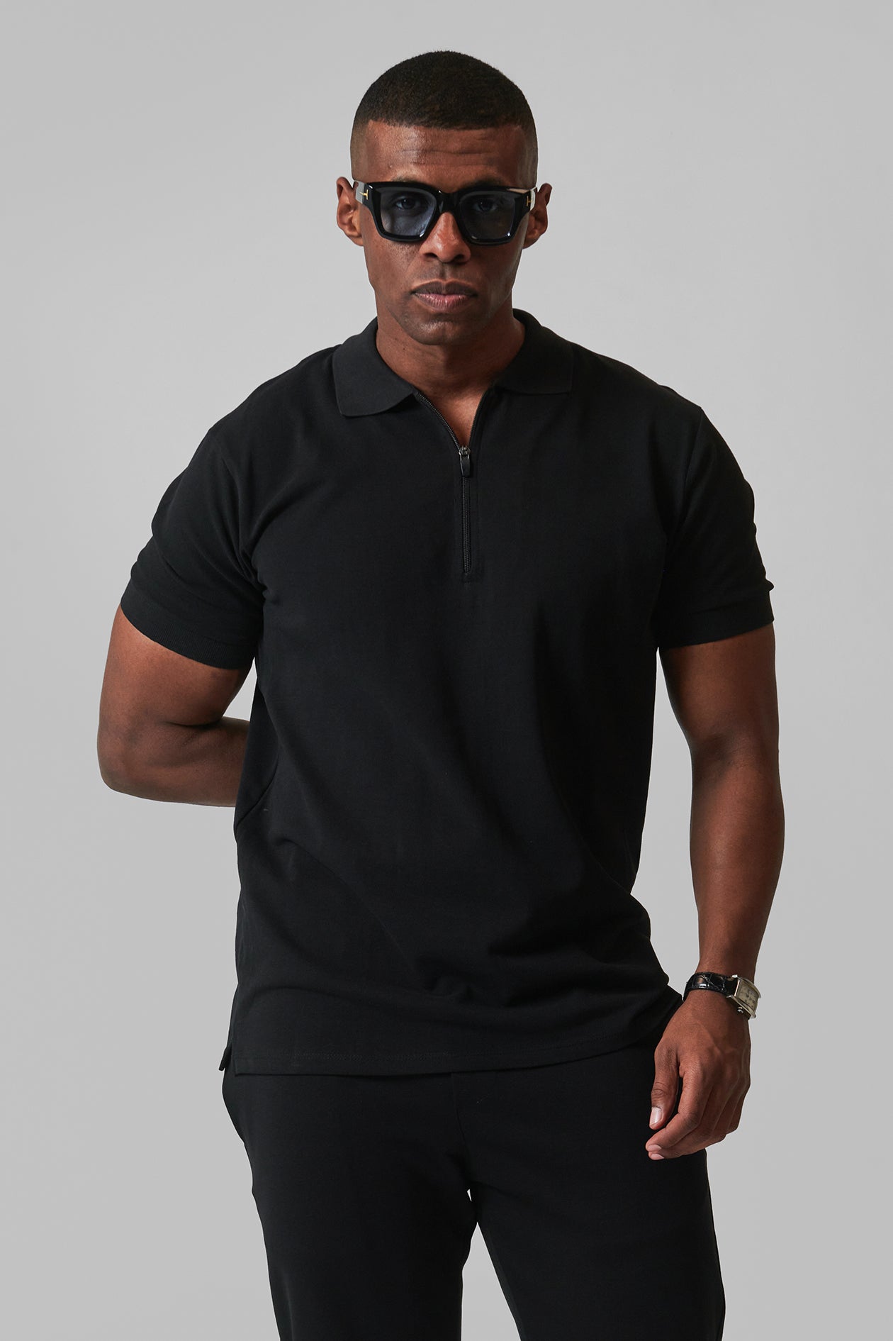 ZIP POLO SHIRT