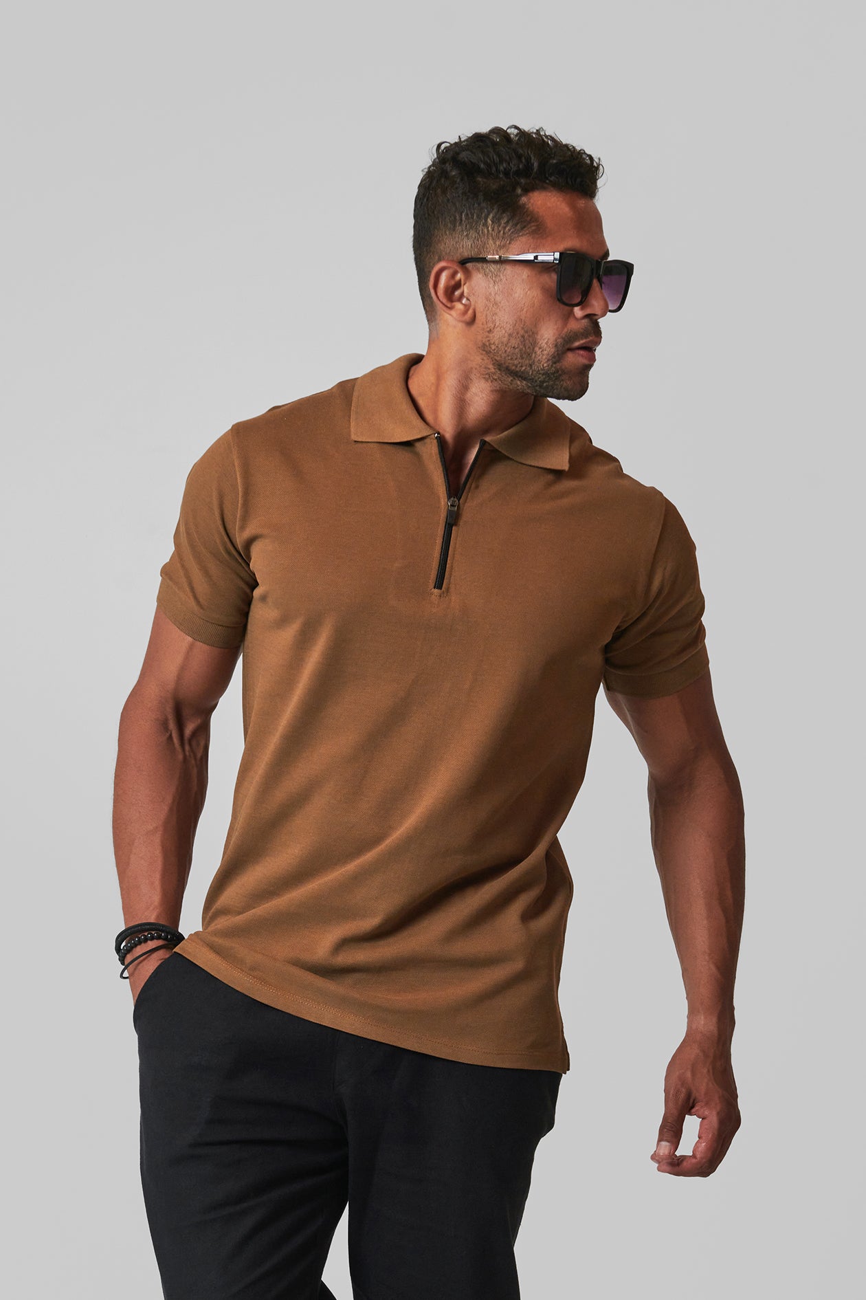 ZIP POLO SHIRT