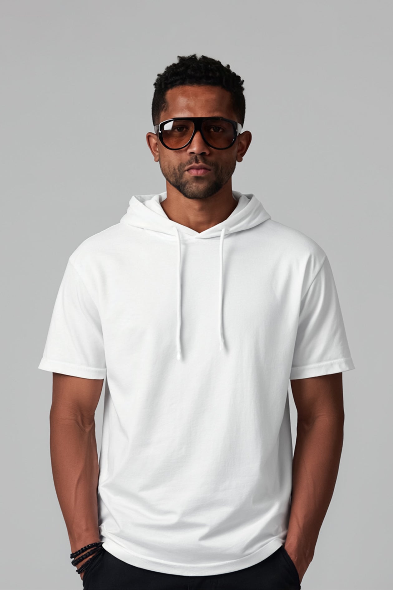 HOODED CURVED T