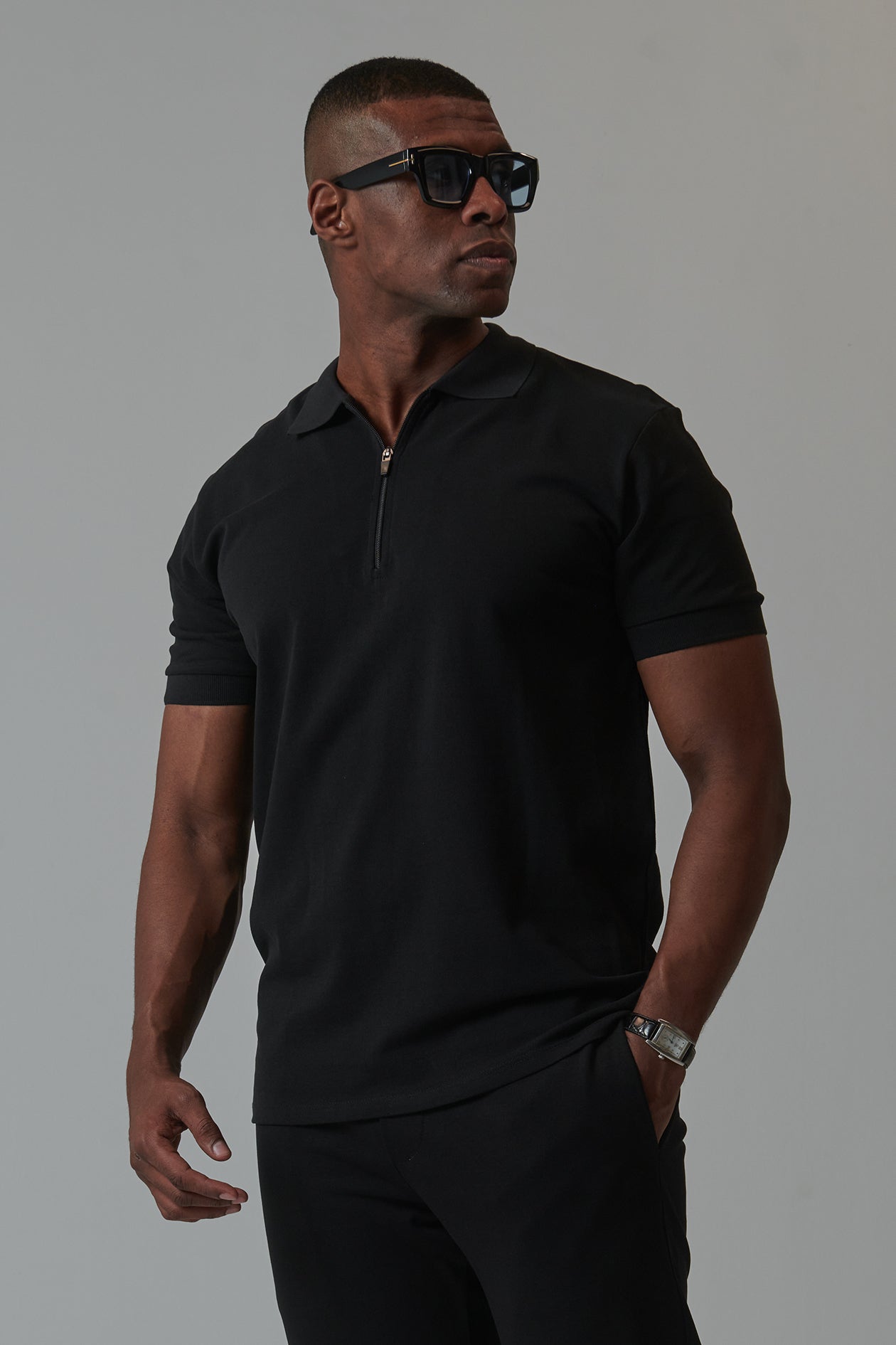 ZIP POLO SHIRT