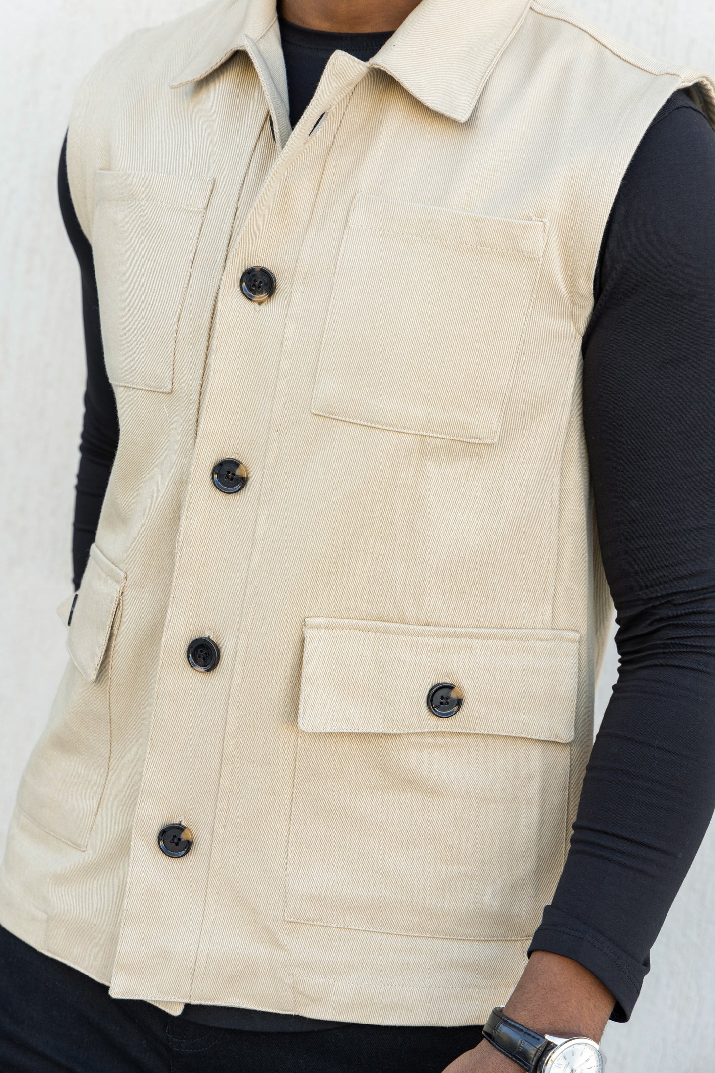 GABARDINE VEST