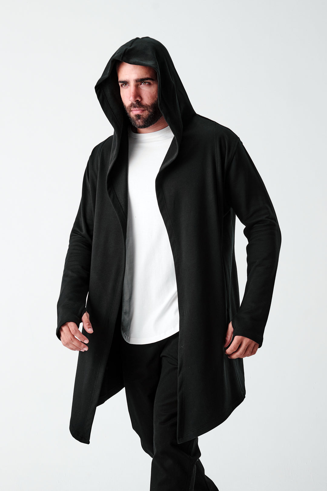 Mens Cardigan Long Sleeve Hooded Cardigan Elonglin Mens Cardigan