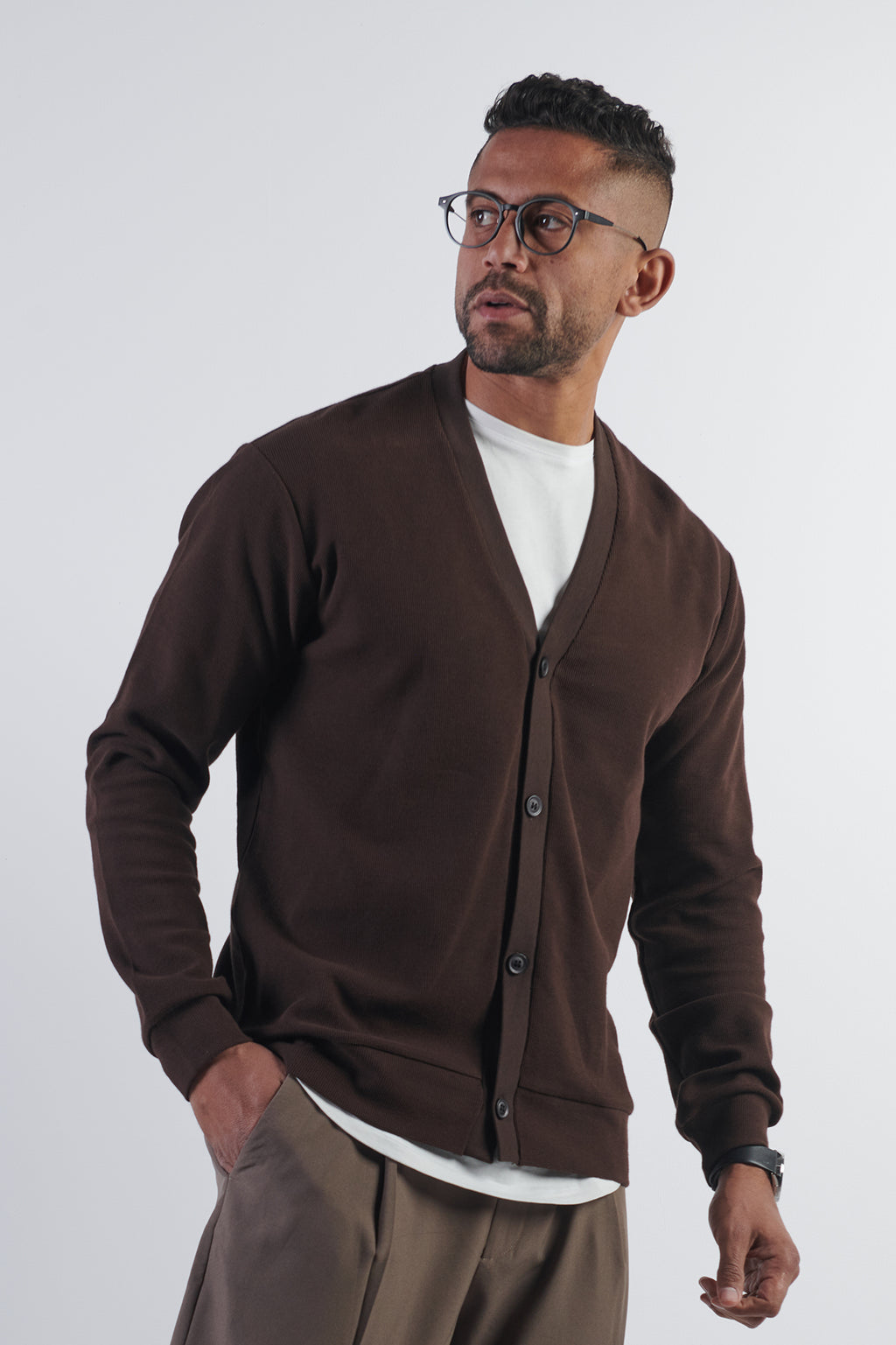 V-NECK CARDIGAN