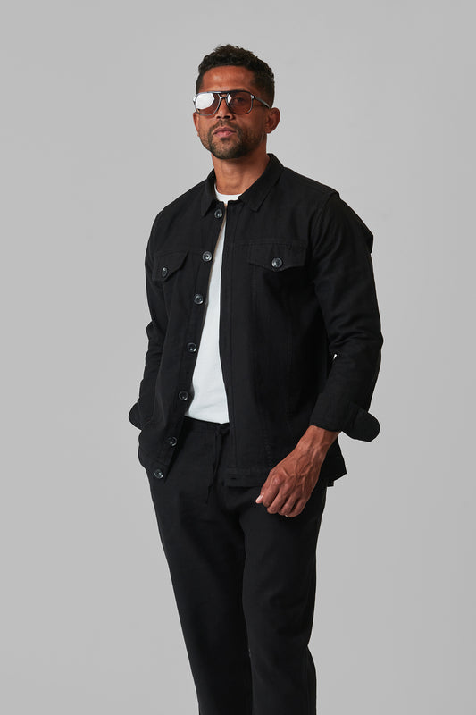 LINEN OVERSHIRT