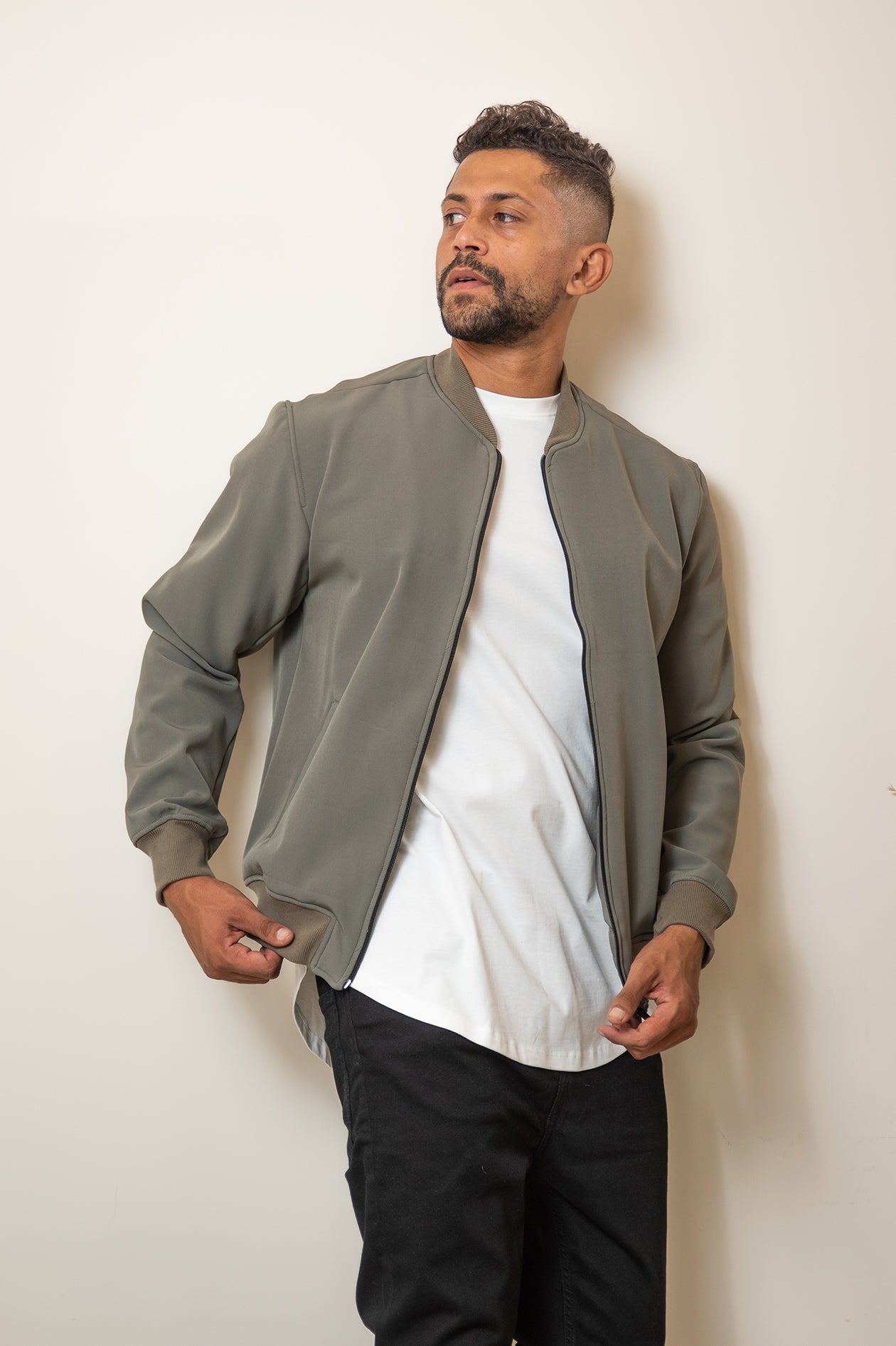 Mens heavy bomber jacket hotsell