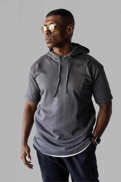 HOODED CURVED T