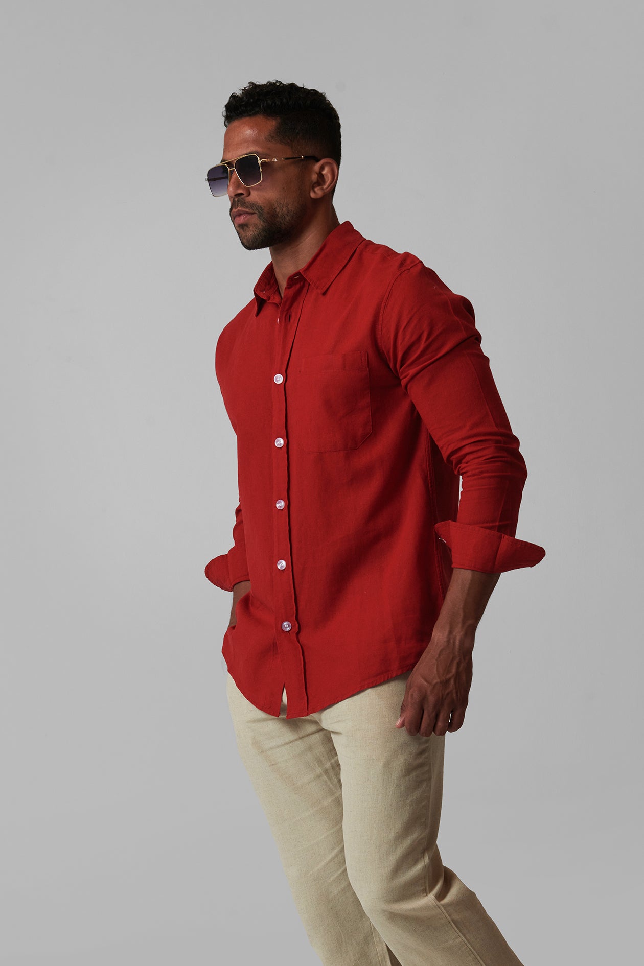 LINEN REGULAR SHIRT LONG SLEEVES