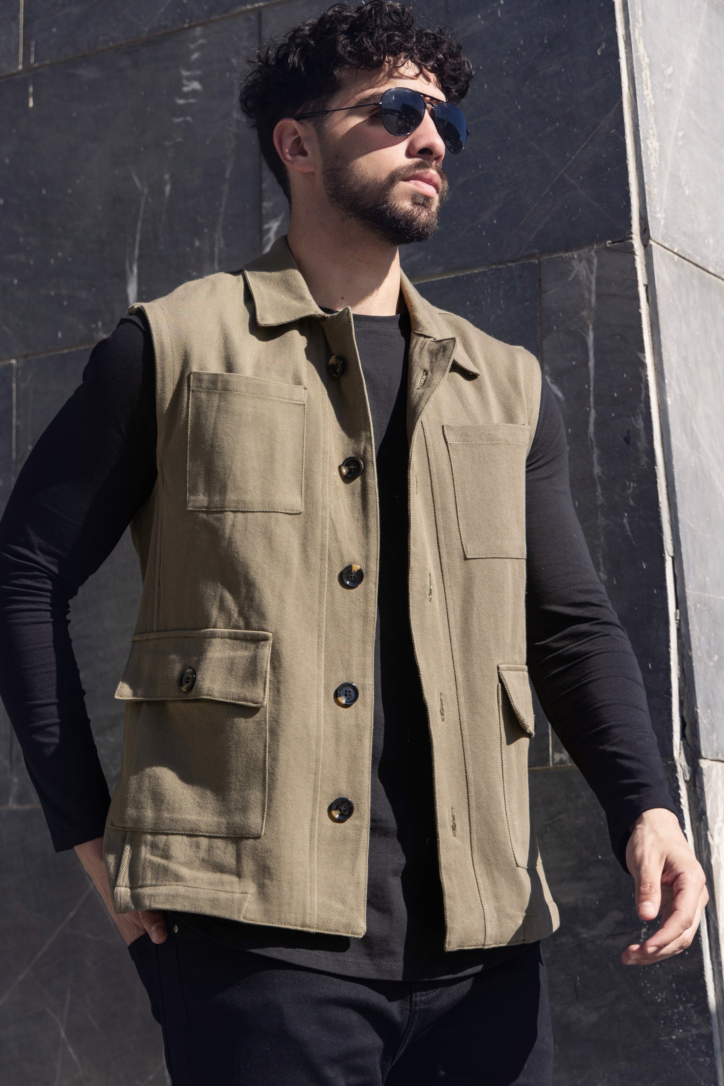 GABARDINE VEST