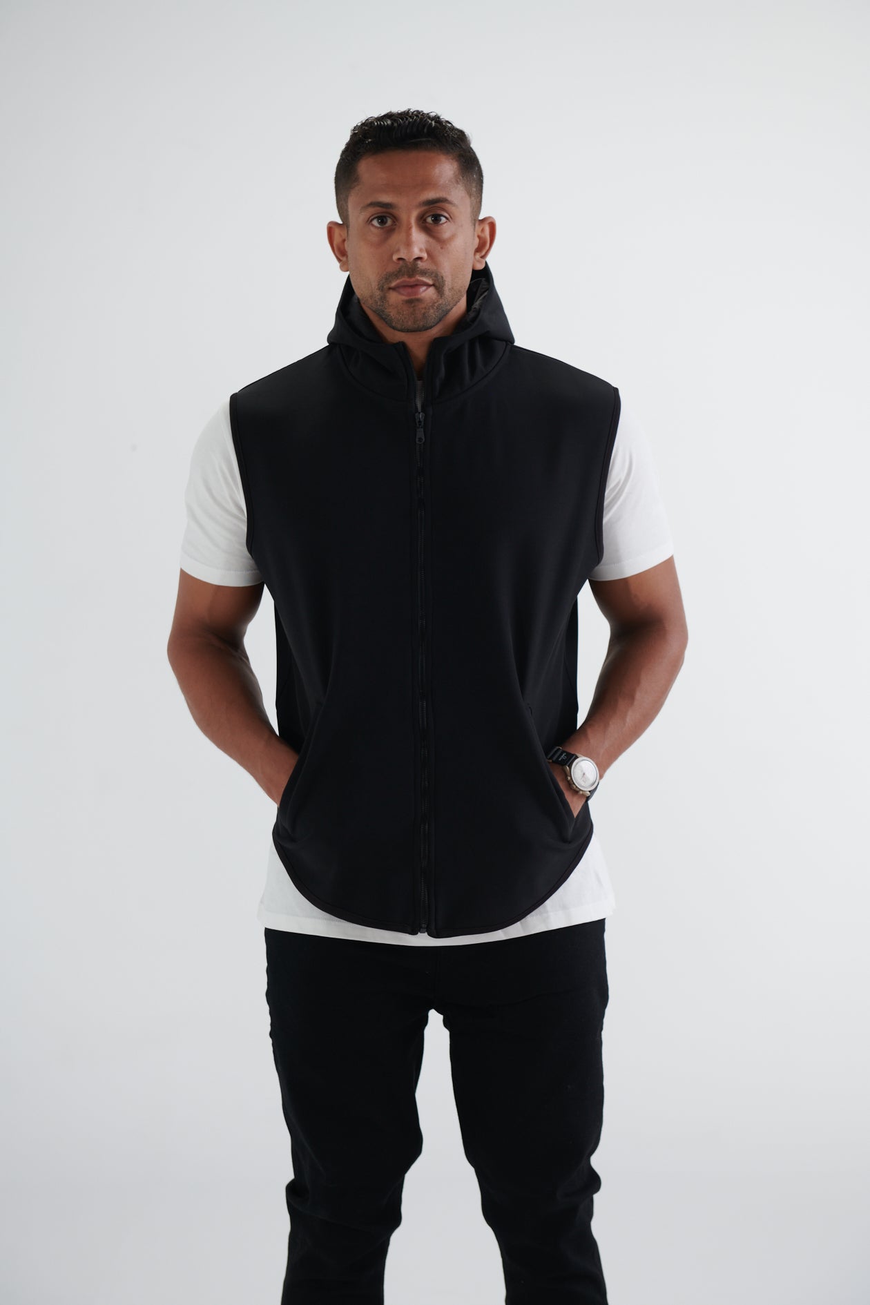 HOODED VEST